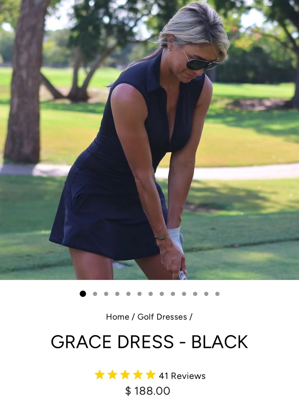 NEW! OLAYA Grace Athletic Tennis/ Golf / Sport Dress in Black
